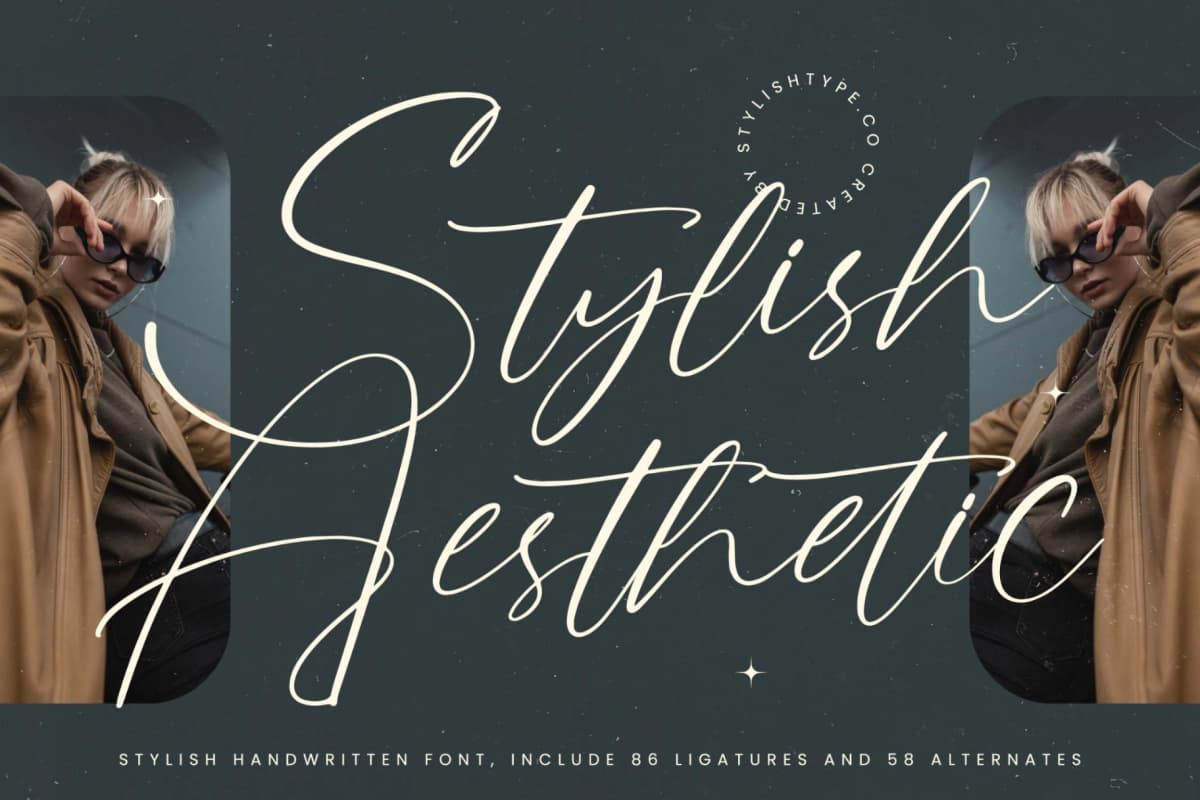 Stylish Aesthetic - Stylish Handwritten Font font preview