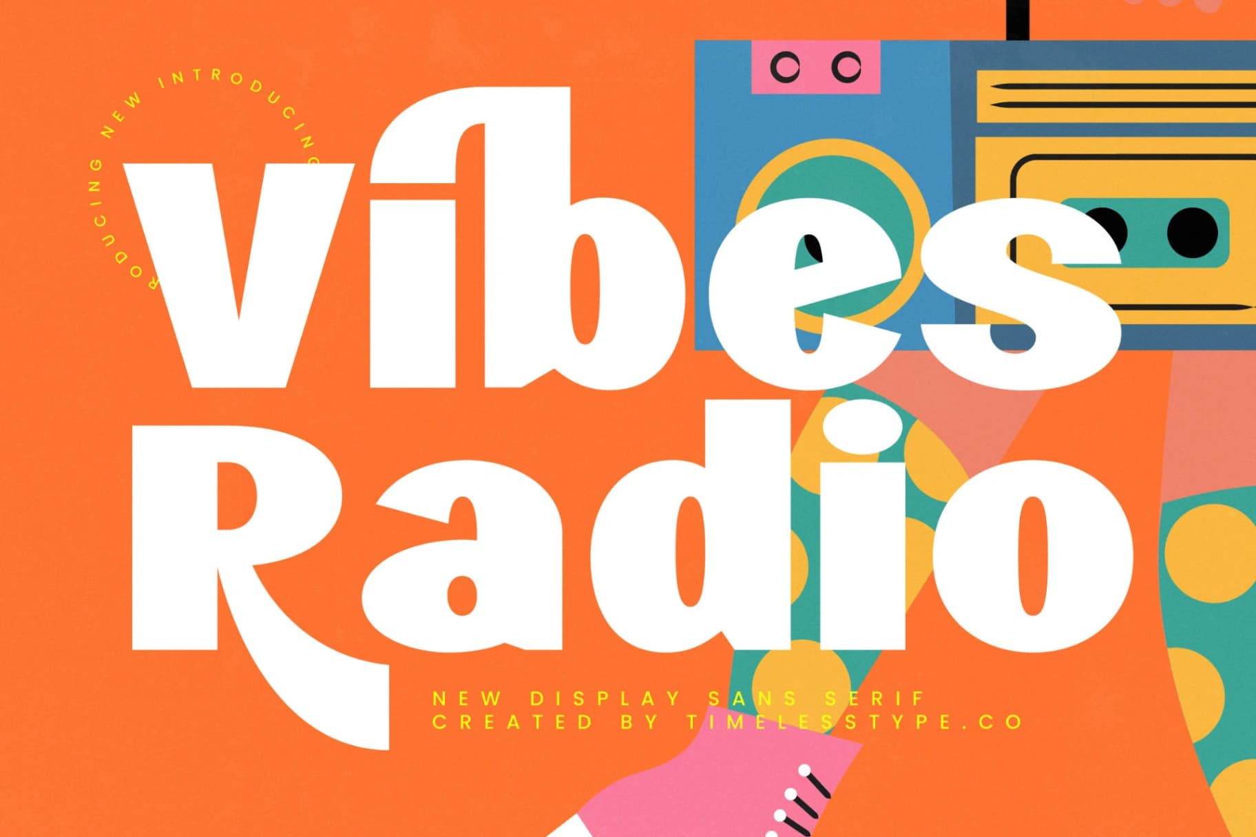 Preview of Vibes Radio - New Display Sans Serif font