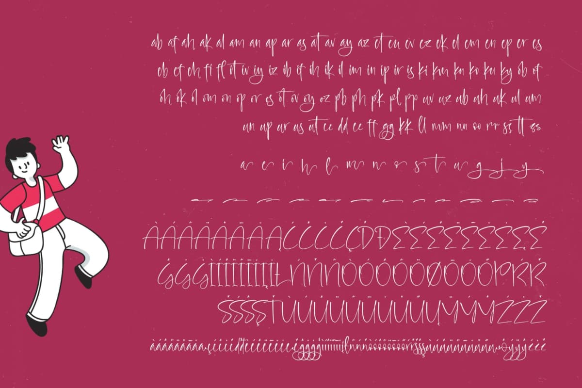 Boasting Quirky - Quirky Handwritten Font font preview 19