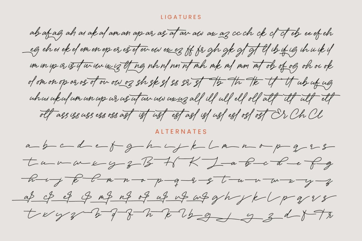 Preview 19 for Victoria Montera - Monoline Signature Font