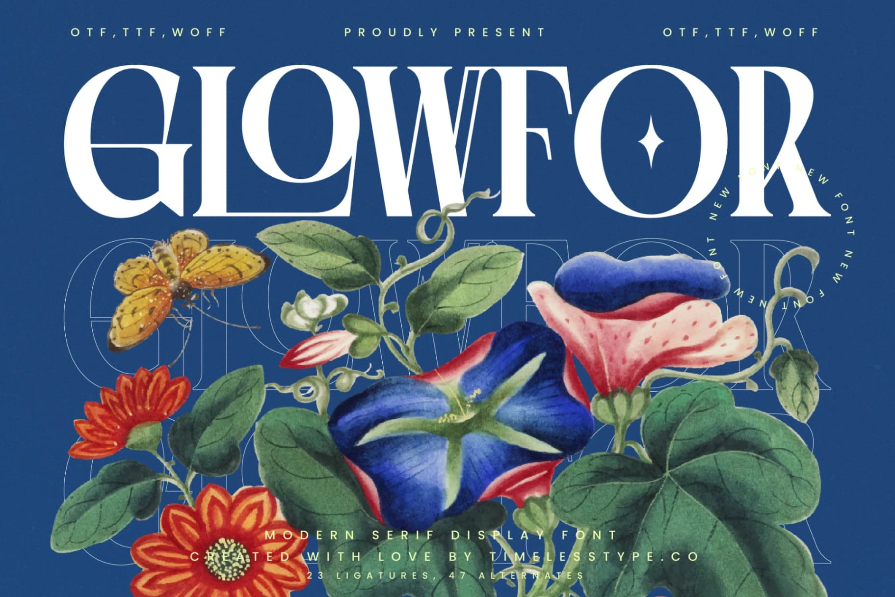 Preview 1 for Glowfor - Modern Serif Display Font