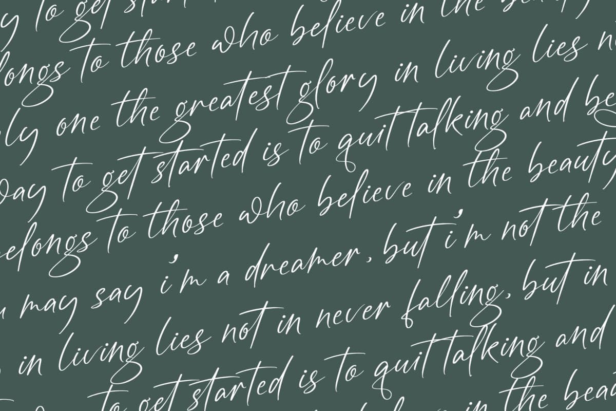 Angelin Noonday - Stylish Handwritten Font font preview 16