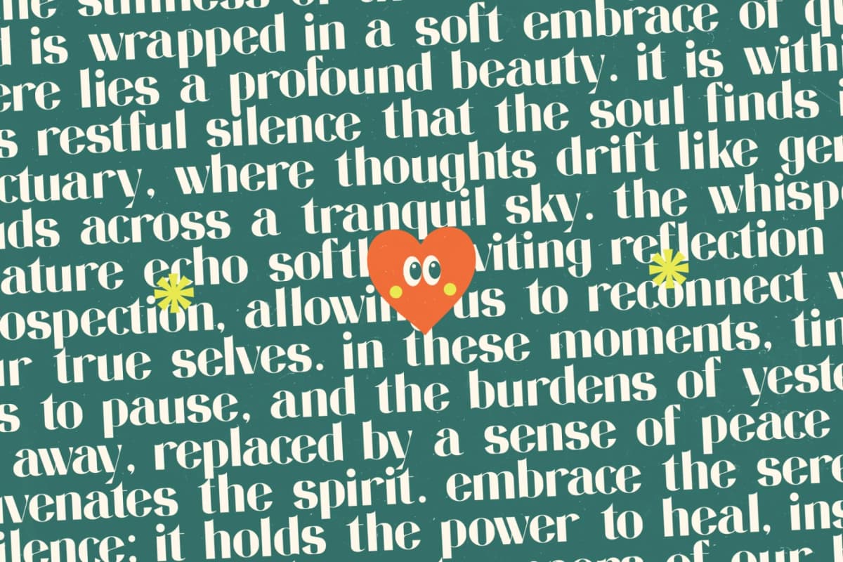 Restful Silent - Sans Serif Display Font font preview 16