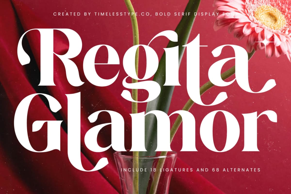 Regita Glamor - Bold Serif Display Font font preview 1