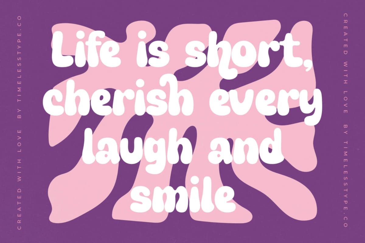 Fruity Candy - Groovy Display Font font preview 2