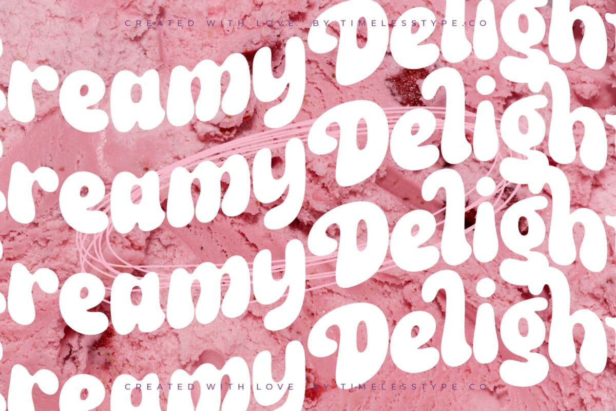 Fruity Candy - Groovy Display Font font preview 8