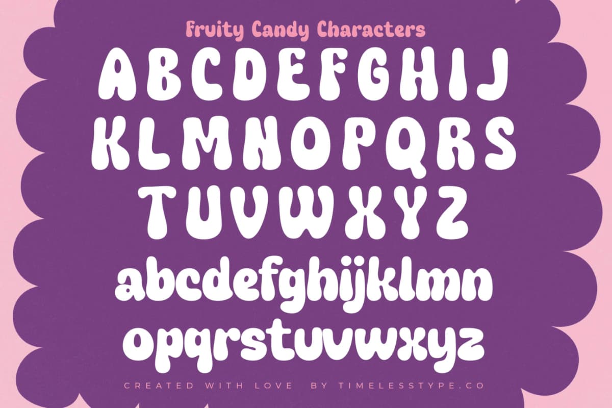 Fruity Candy - Groovy Display Font font preview 17