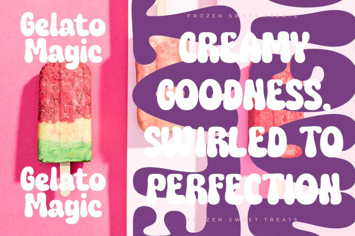 Fruity Candy - Groovy Display Font font preview 15