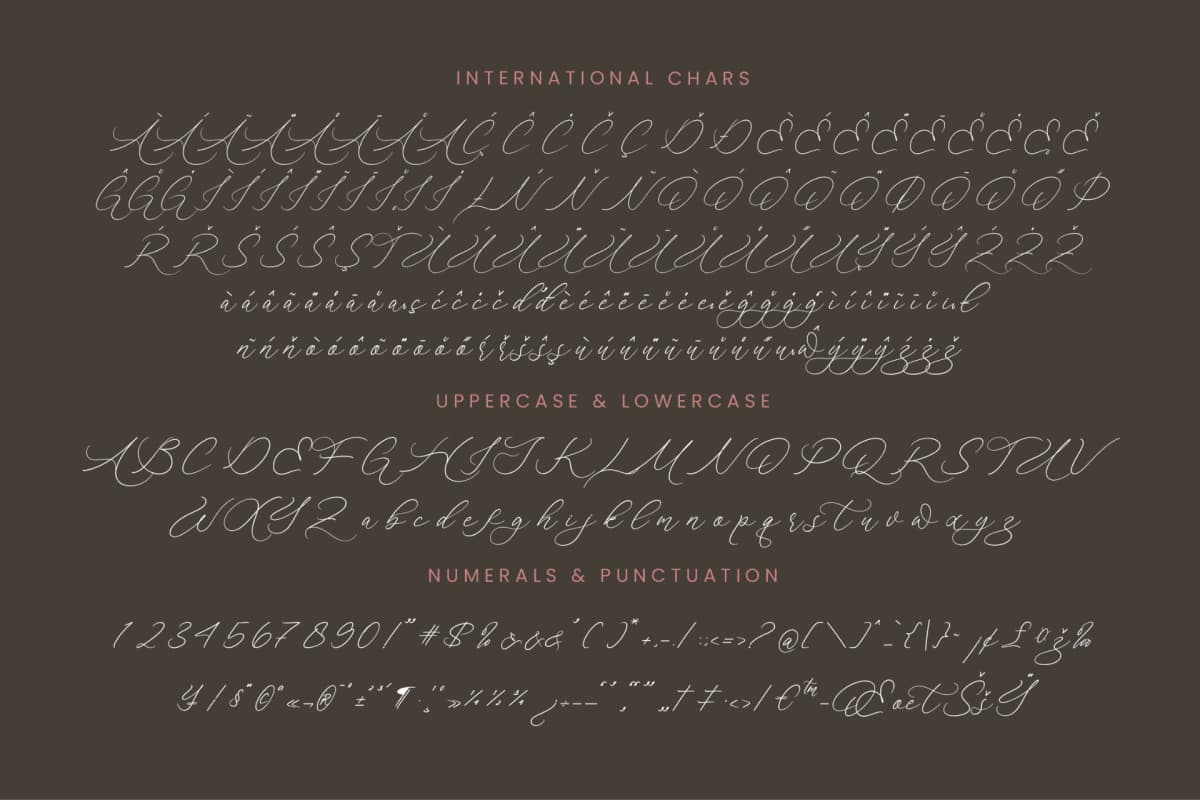 Preview 18 for Anchesty Montaine - Stylish Calligraphy Font