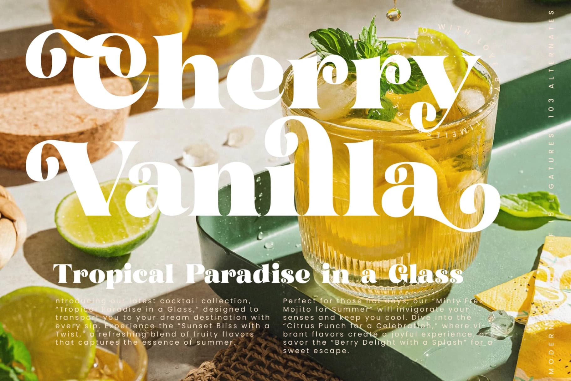 Preview 6 for Garden Rosila - Modern Retro Serif Font