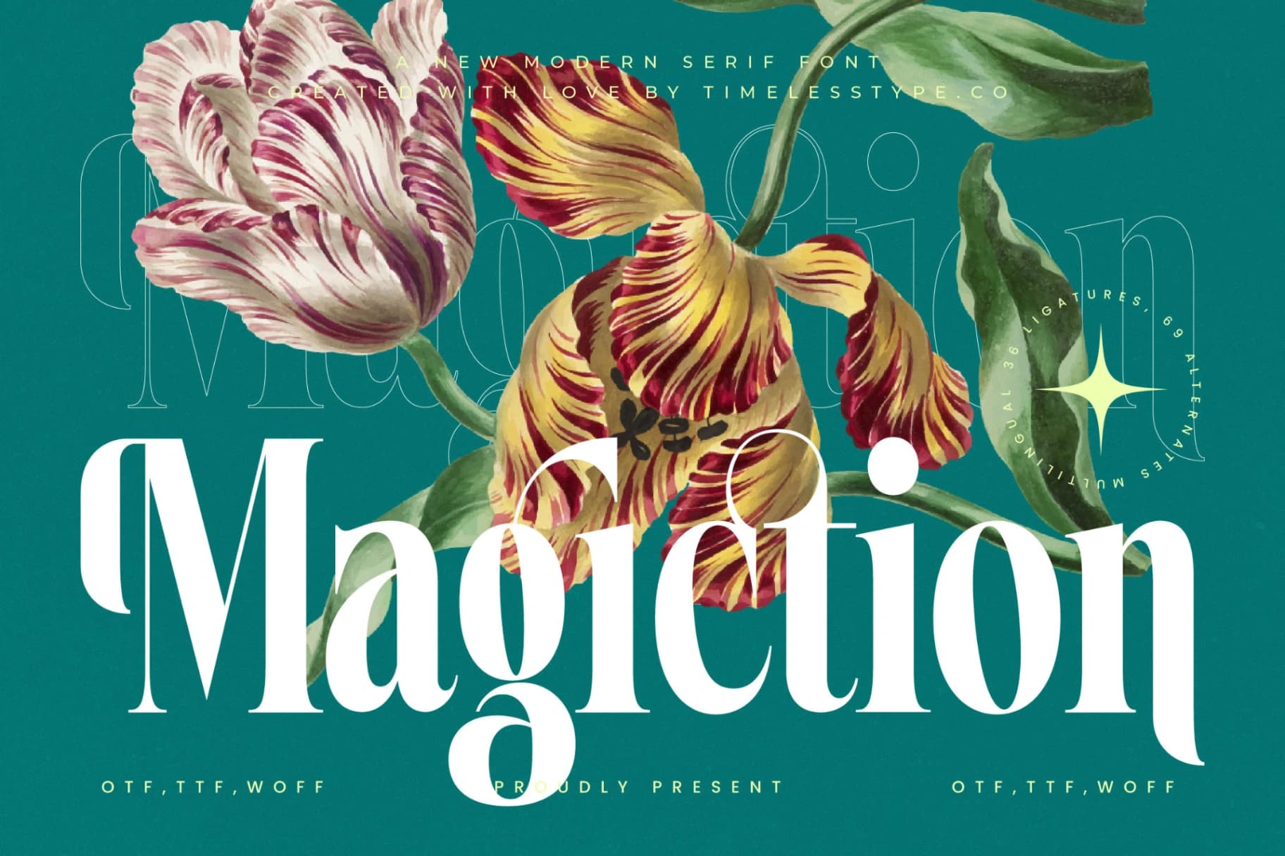 Preview of Magiction - New Modern Serif Font font