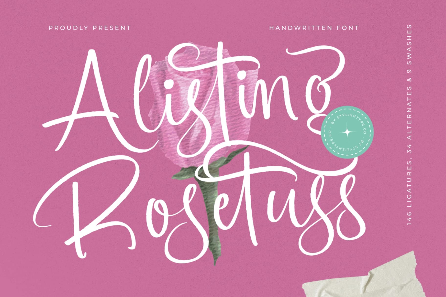 Preview of Alisting Rosetuss - Handwritten Font font