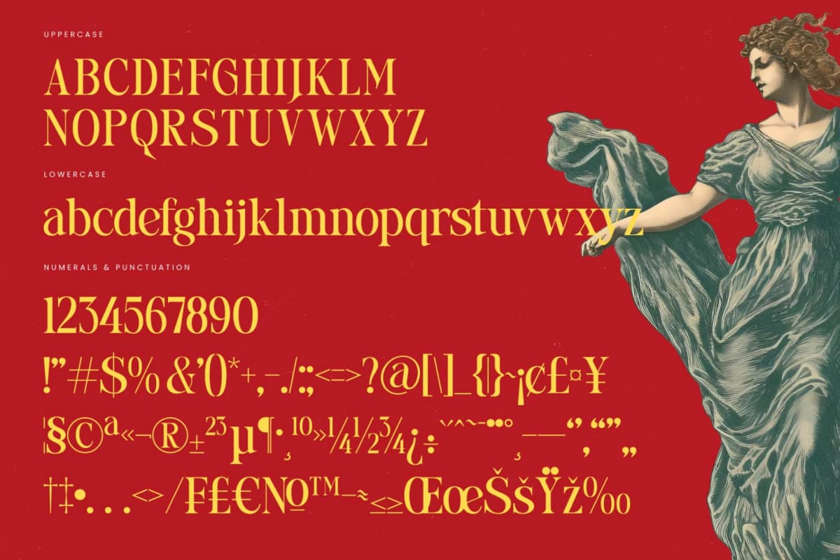 Stories Grand - Bold Tall Serif Font font preview 18