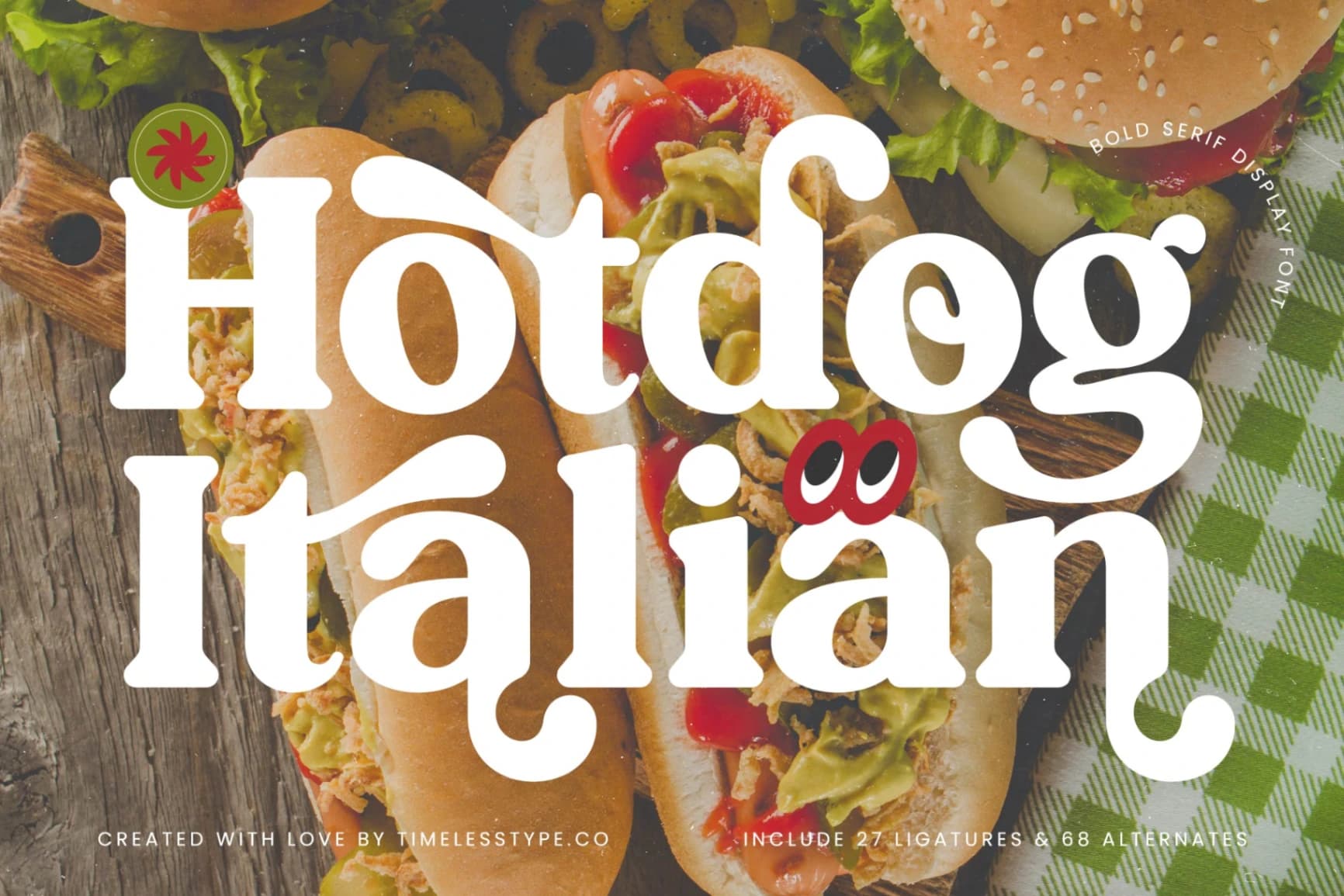 Preview 1 for Hotdog Italian - Bold Serif Display Font