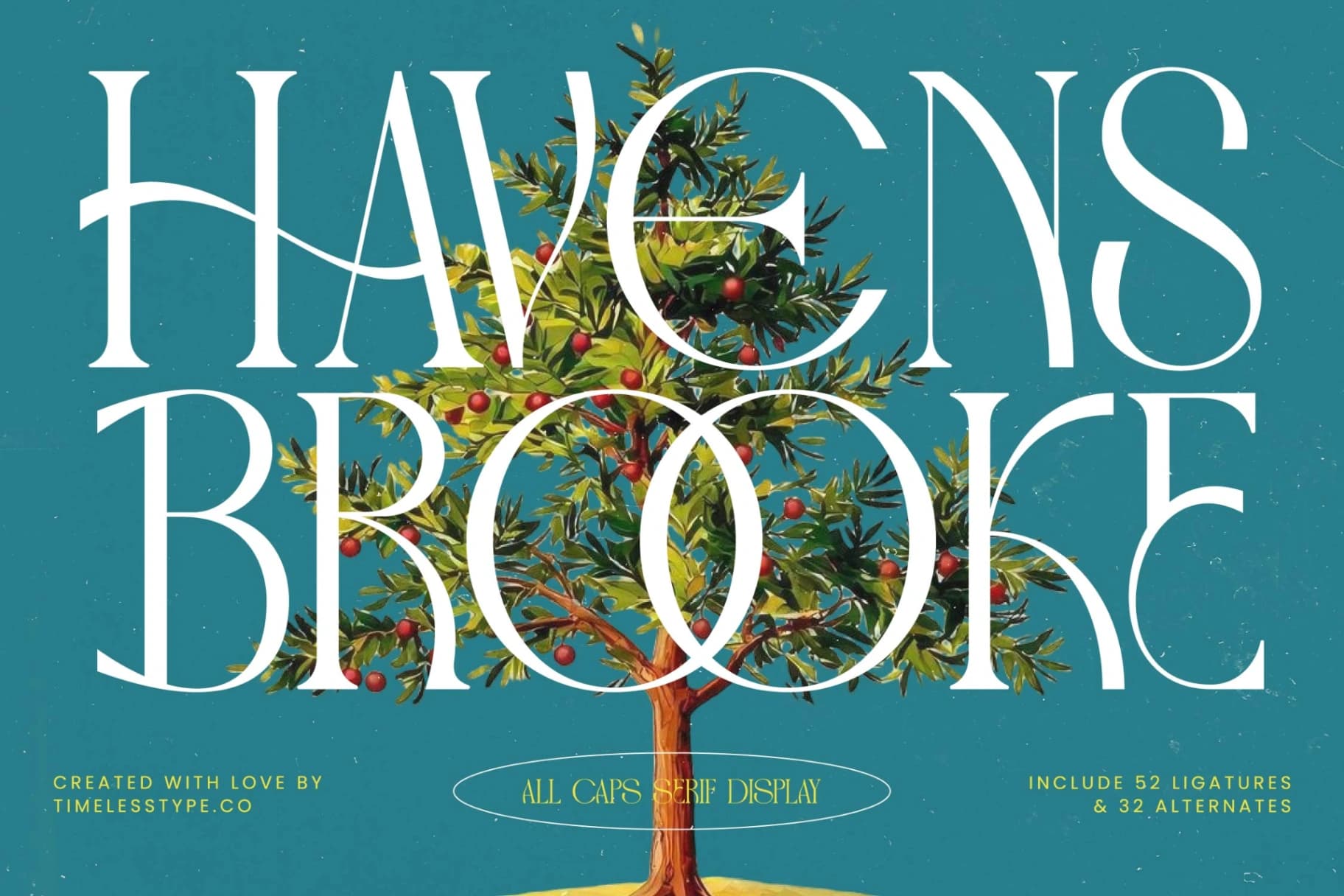 Preview of Havens Brooke - All Caps Serif Display font