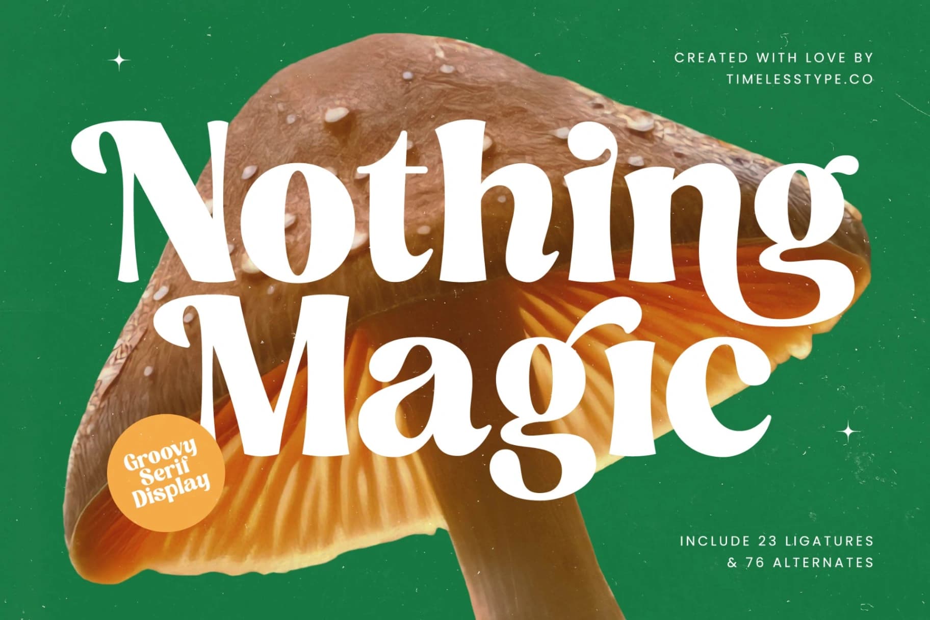 Preview of Nothing Magic - Groovy Serif Display font