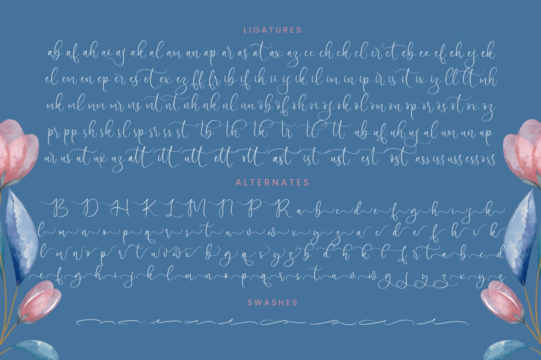 Preview 19 for Frostsky Pinthera - Stylish Calligraphy Font