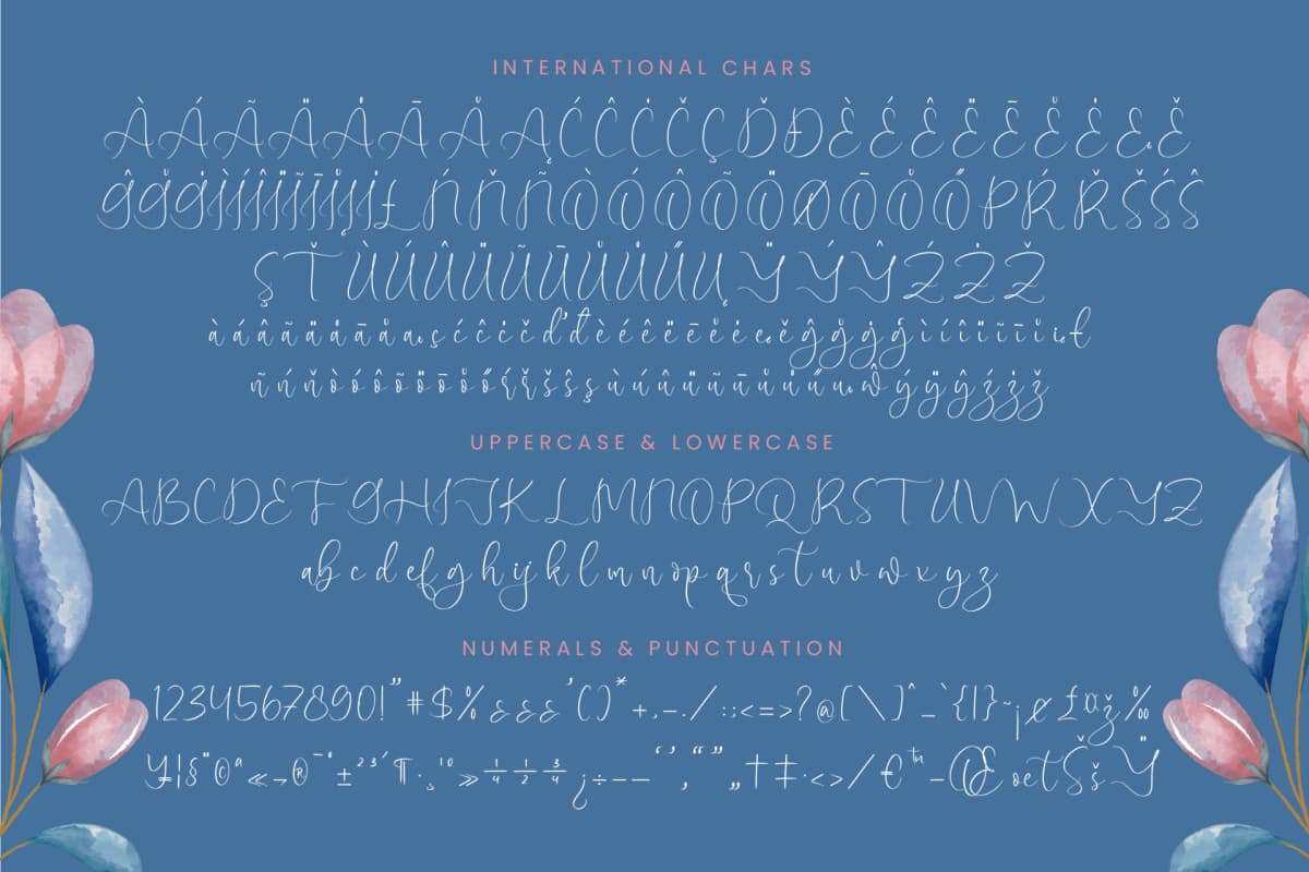 Preview 18 for Frostsky Pinthera - Stylish Calligraphy Font