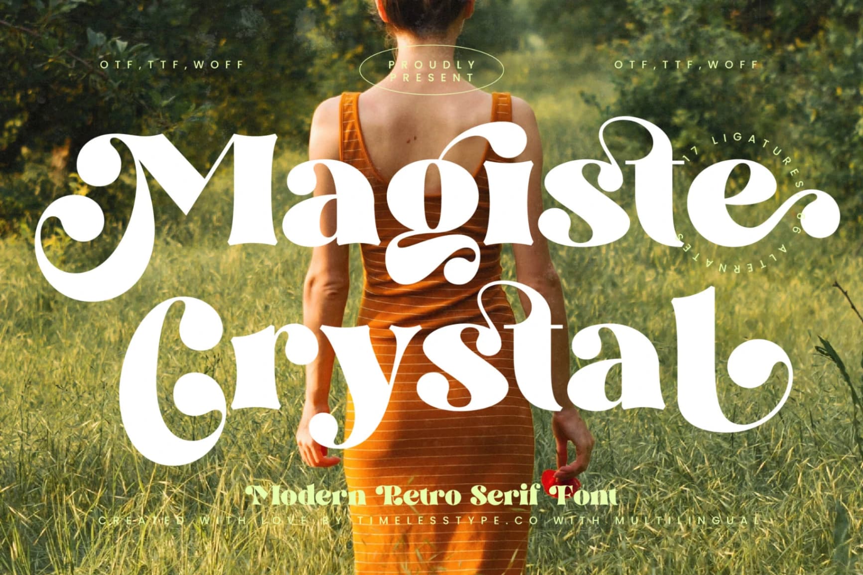 Preview 1 for Magiste Crystal - Modern Retro Serif Font