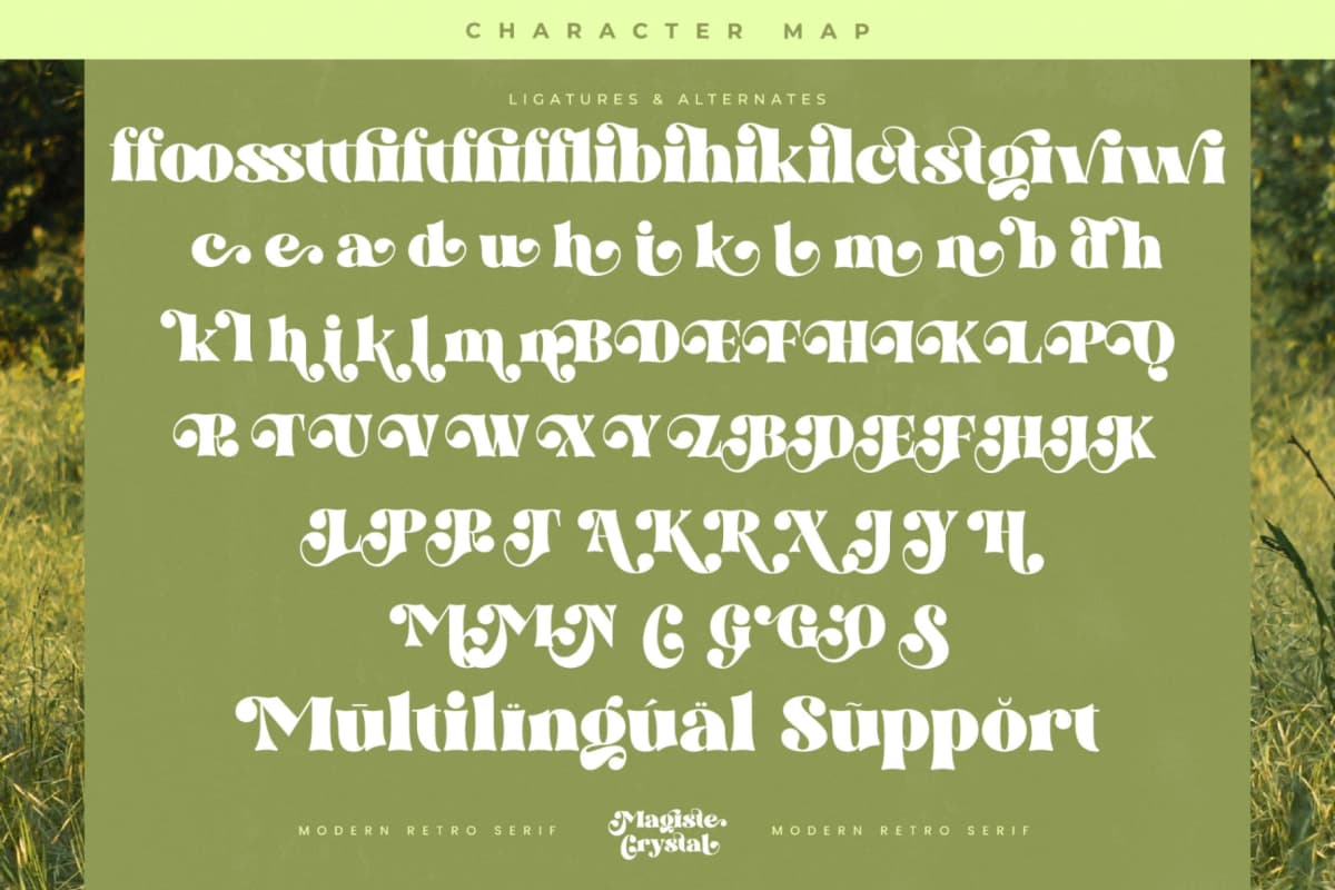 Magiste Crystal - Modern Retro Serif Font font preview 19