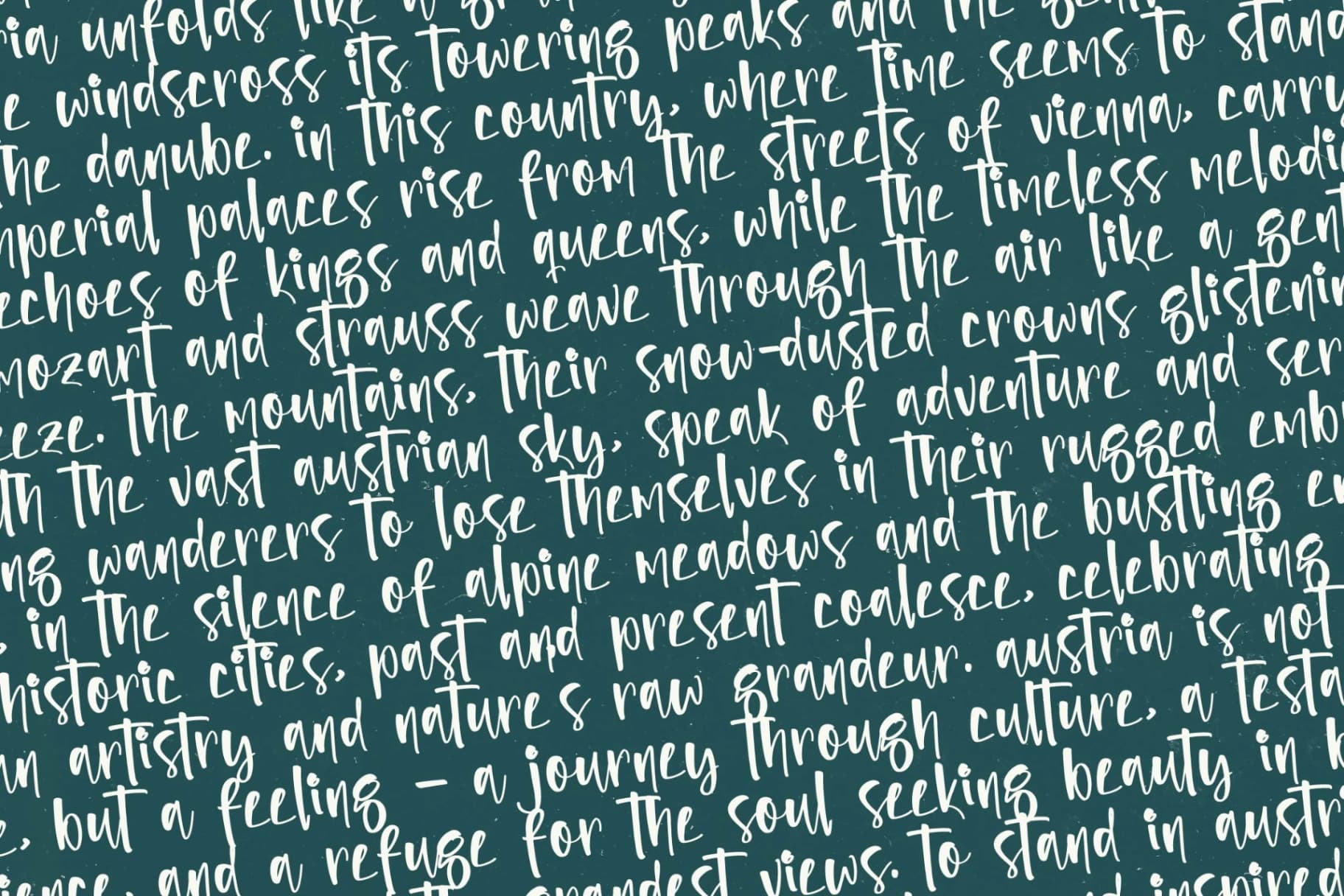 Preview 17 for Austrian Capital - Natural Handwritten Font
