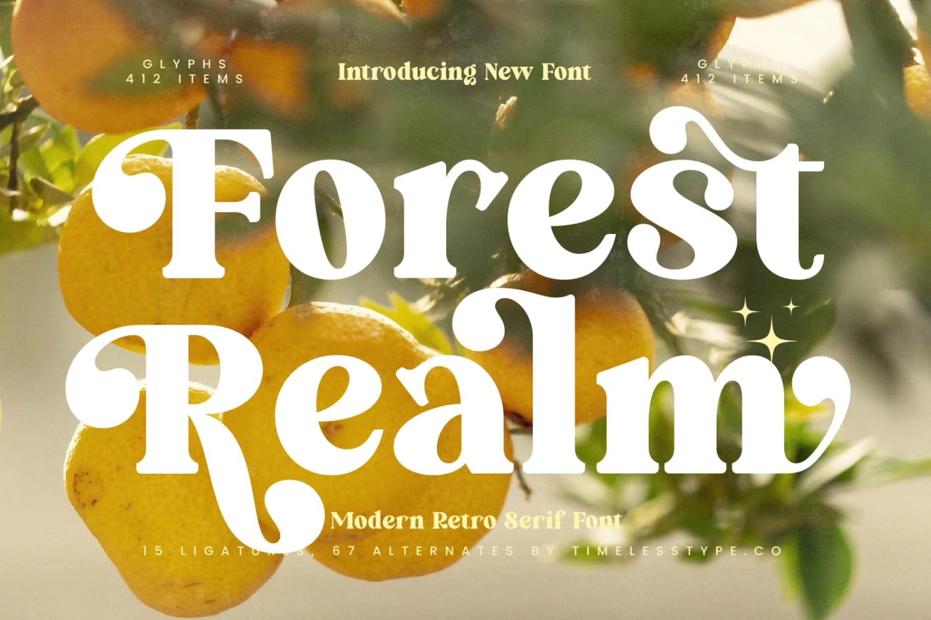 Preview of Forest Realm - Modern Retro Serif Font font