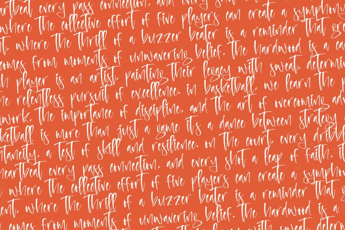 Basketball Shooting - Stylish Handwritten Font font preview 12