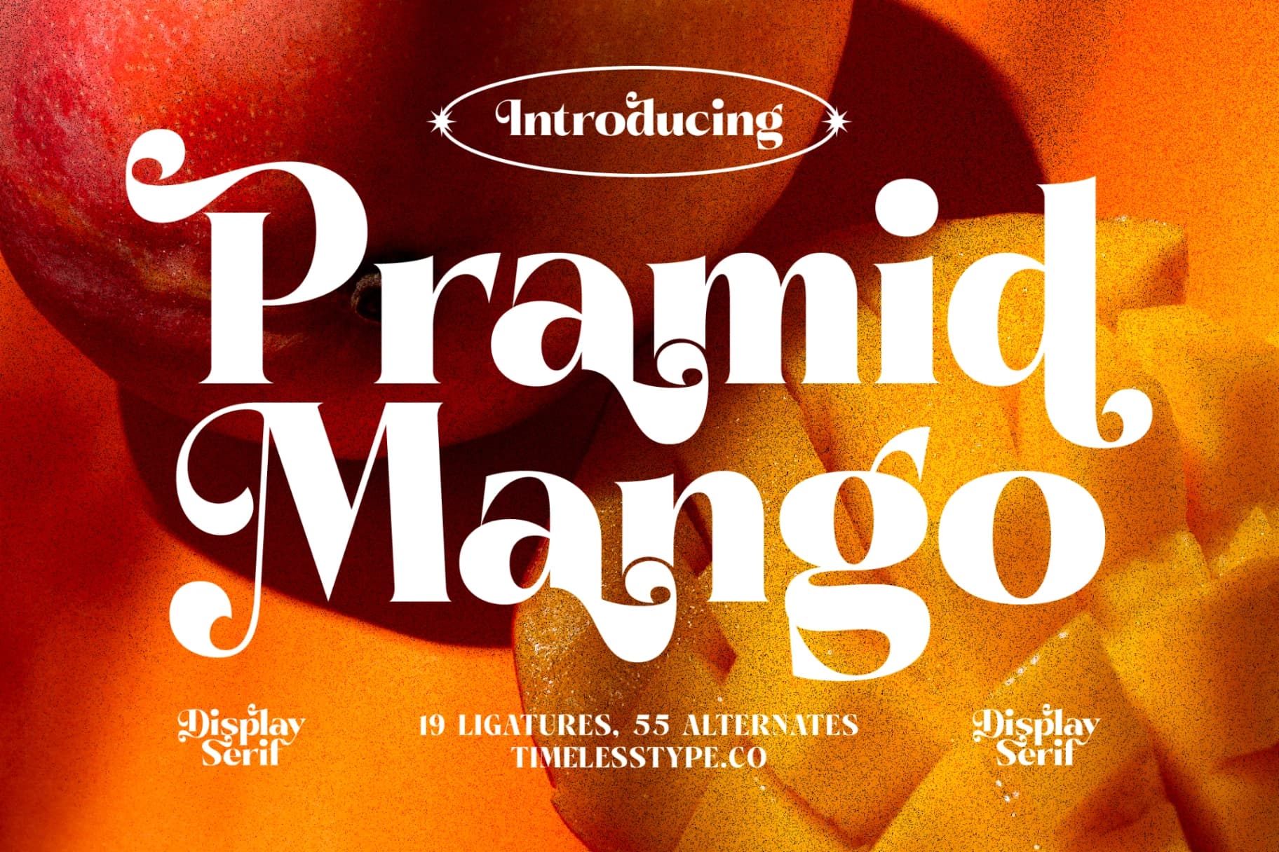 Preview 1 for Pramid Mango - Display Serif Font