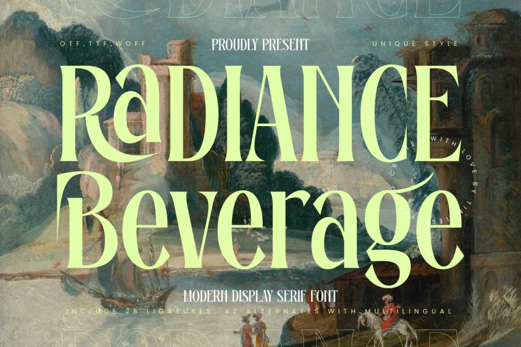 Preview 1 for Radiance Beverage - Modern Display Serif Font
