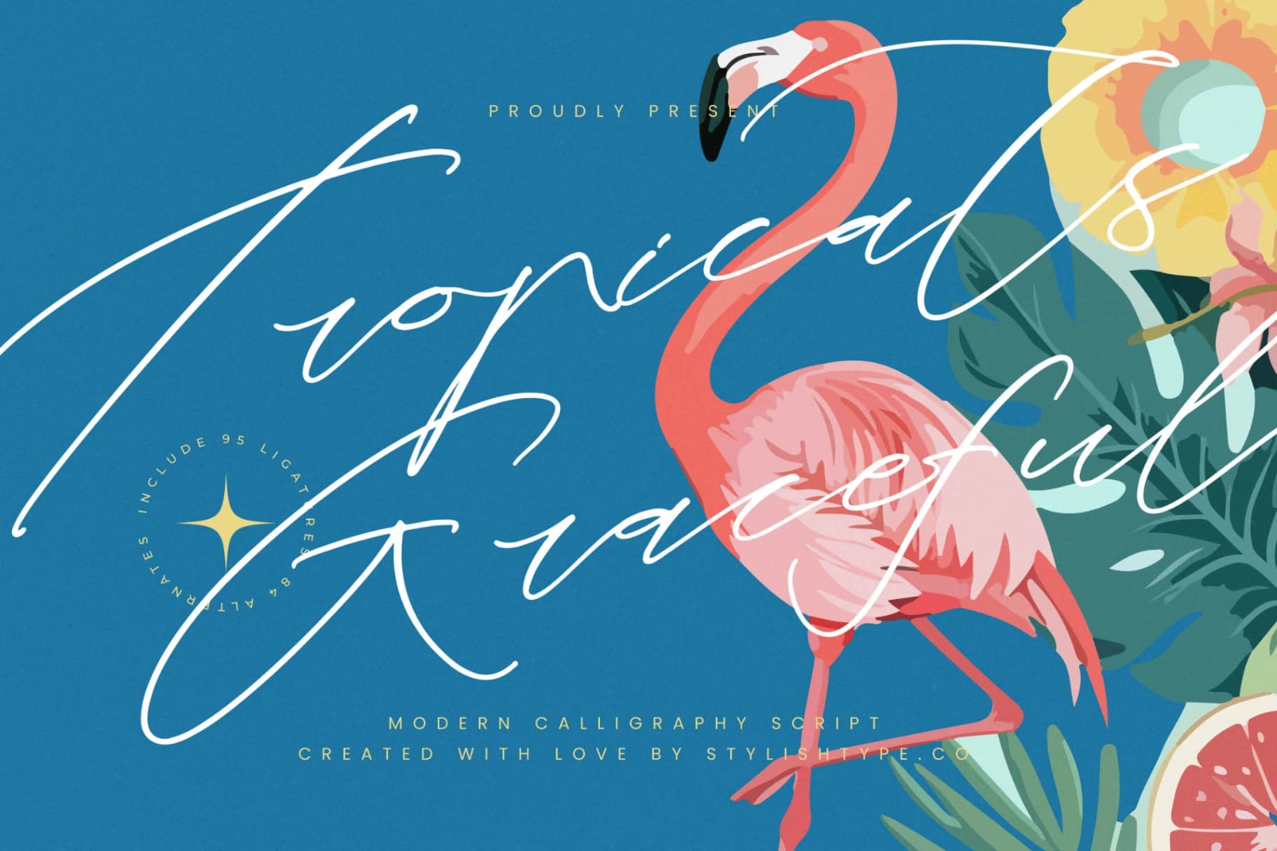 Preview of Tropicals Graceful - Modern Calligraphy Script font