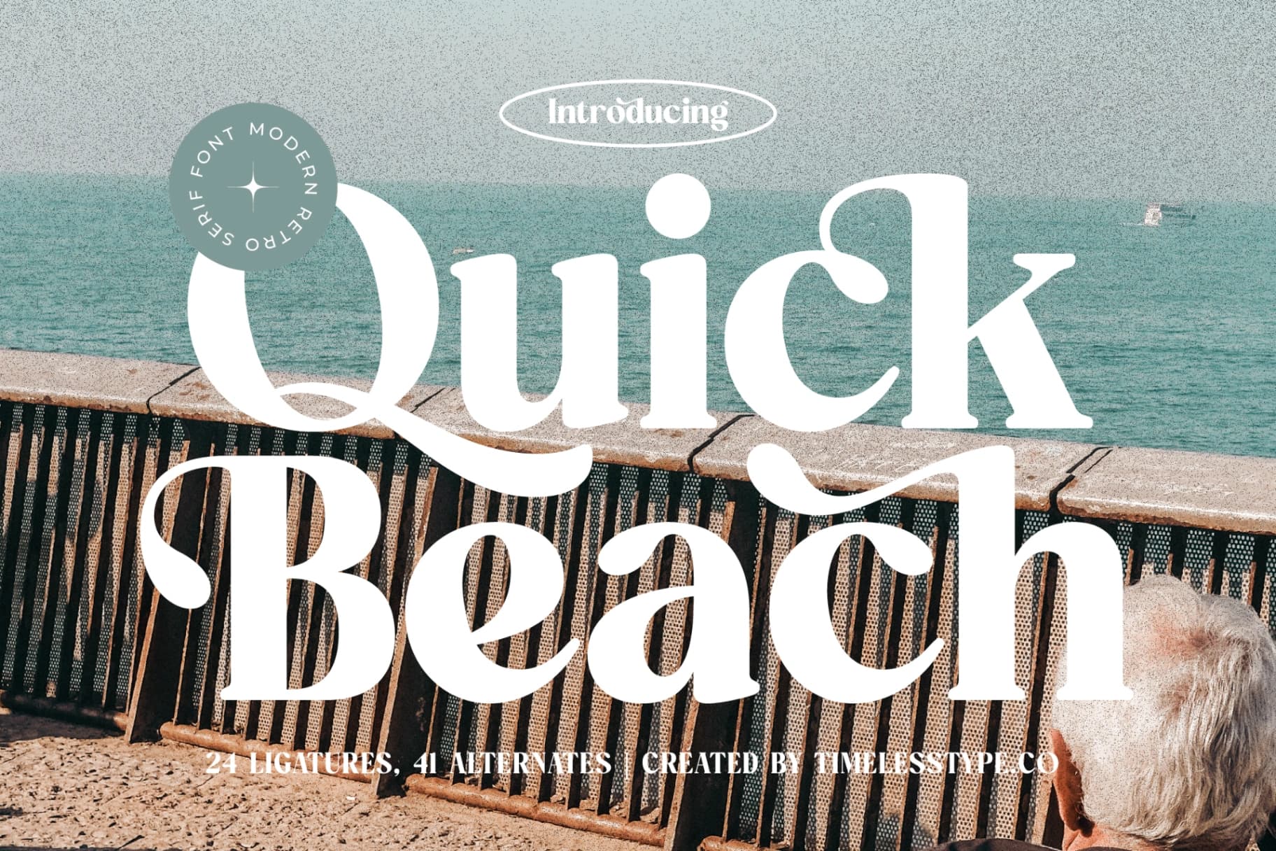 Preview 1 for Quick Beach - Modern Retro Serif Font