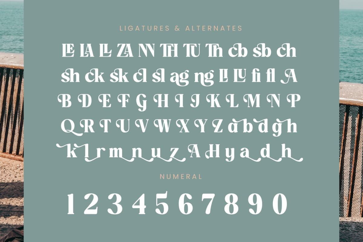 Quick Beach - Modern Retro Serif Font font preview 18