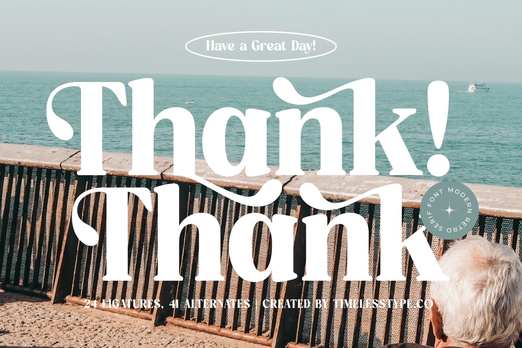 Preview 20 for Quick Beach - Modern Retro Serif Font