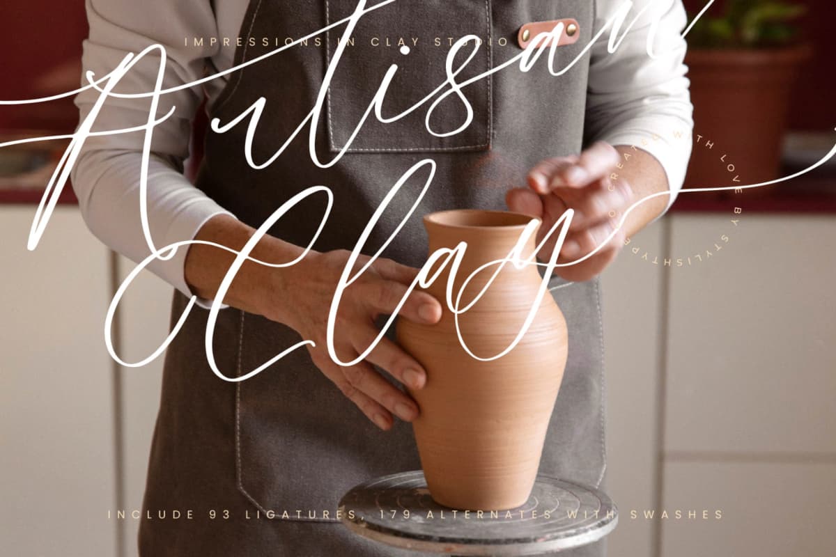 Melodic Banthera - Beautiful Script Font font preview 5