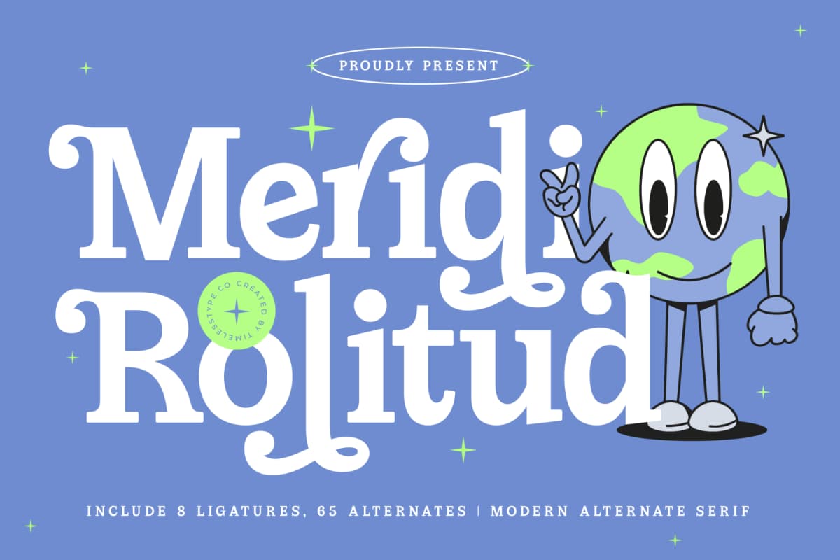 Preview 1 for Meridi Rolitud - Modern Alternate Serif