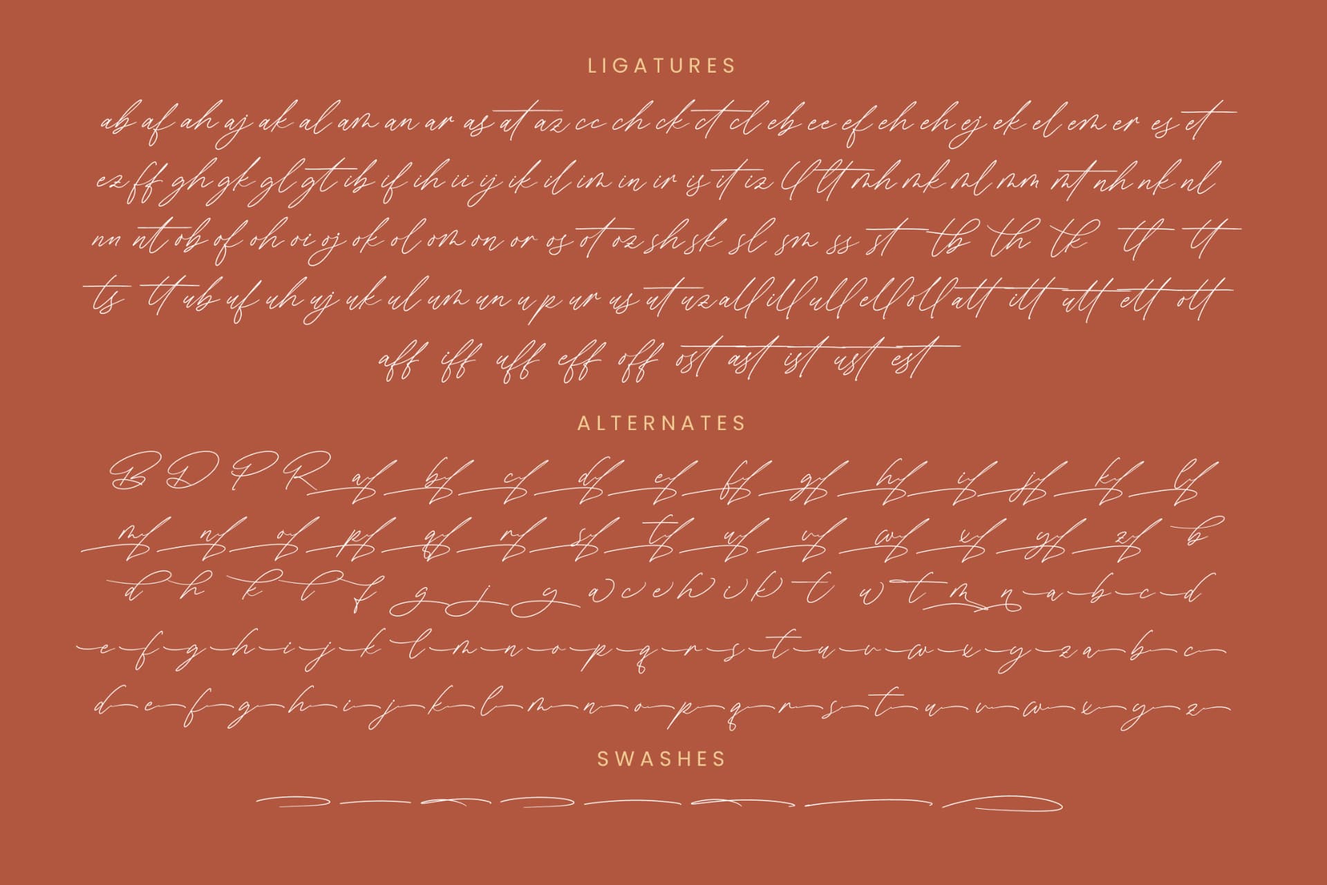 Preview 19 for President Mistera - Modern Signature Font
