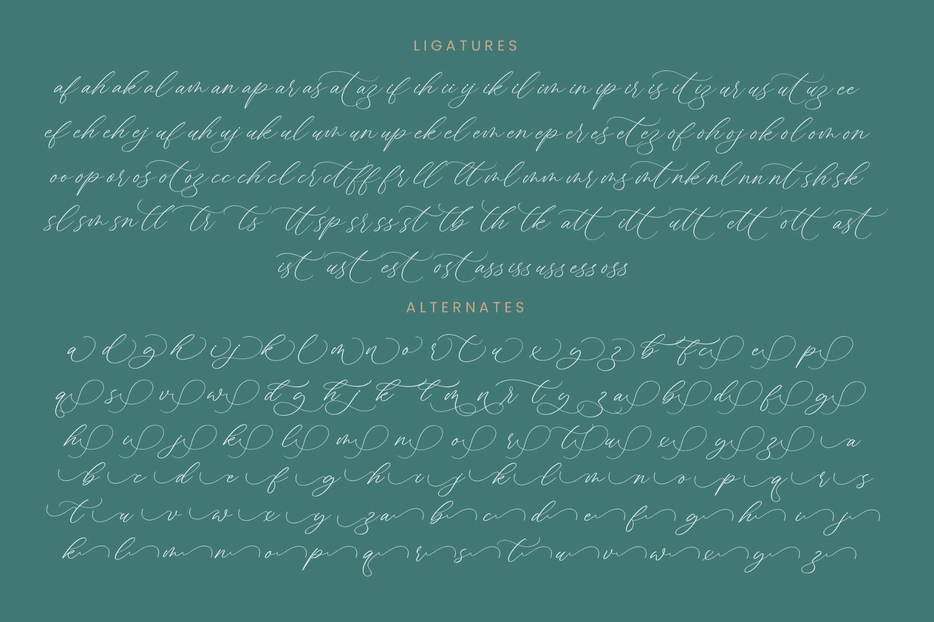 Preview 19 for Charbeli Polished - Stylish Calligraphy Font