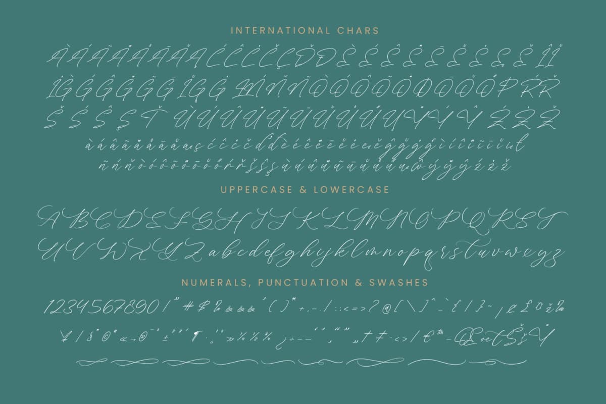 Charbeli Polished - Stylish Calligraphy Font font preview 18