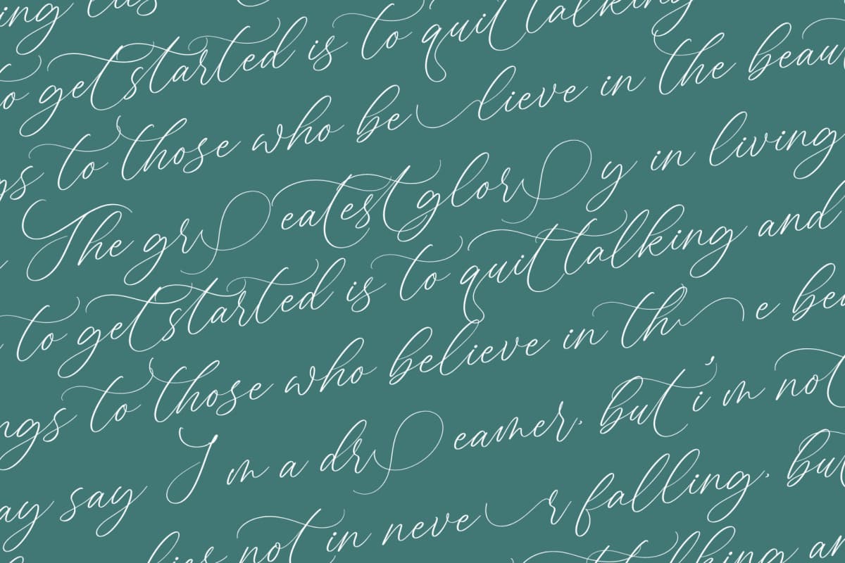 Charbeli Polished - Stylish Calligraphy Font font preview 15