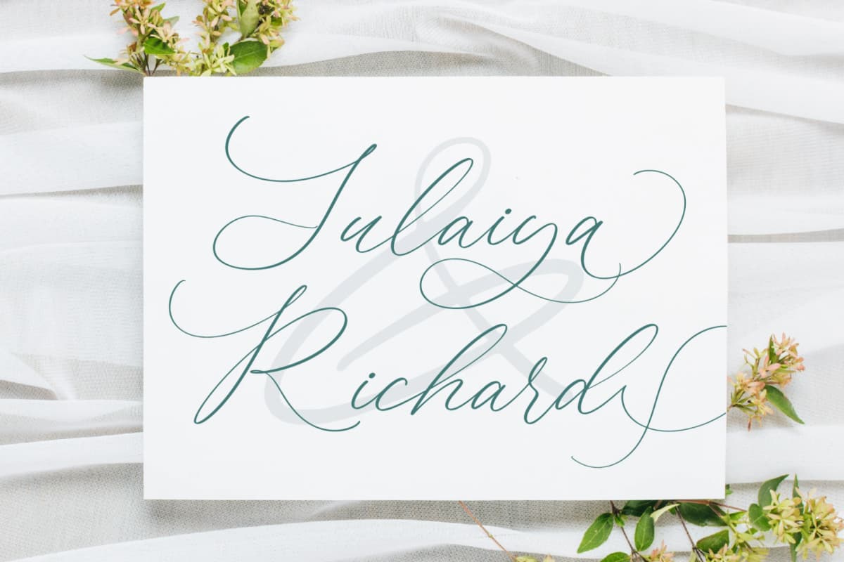 Charbeli Polished - Stylish Calligraphy Font font preview 6