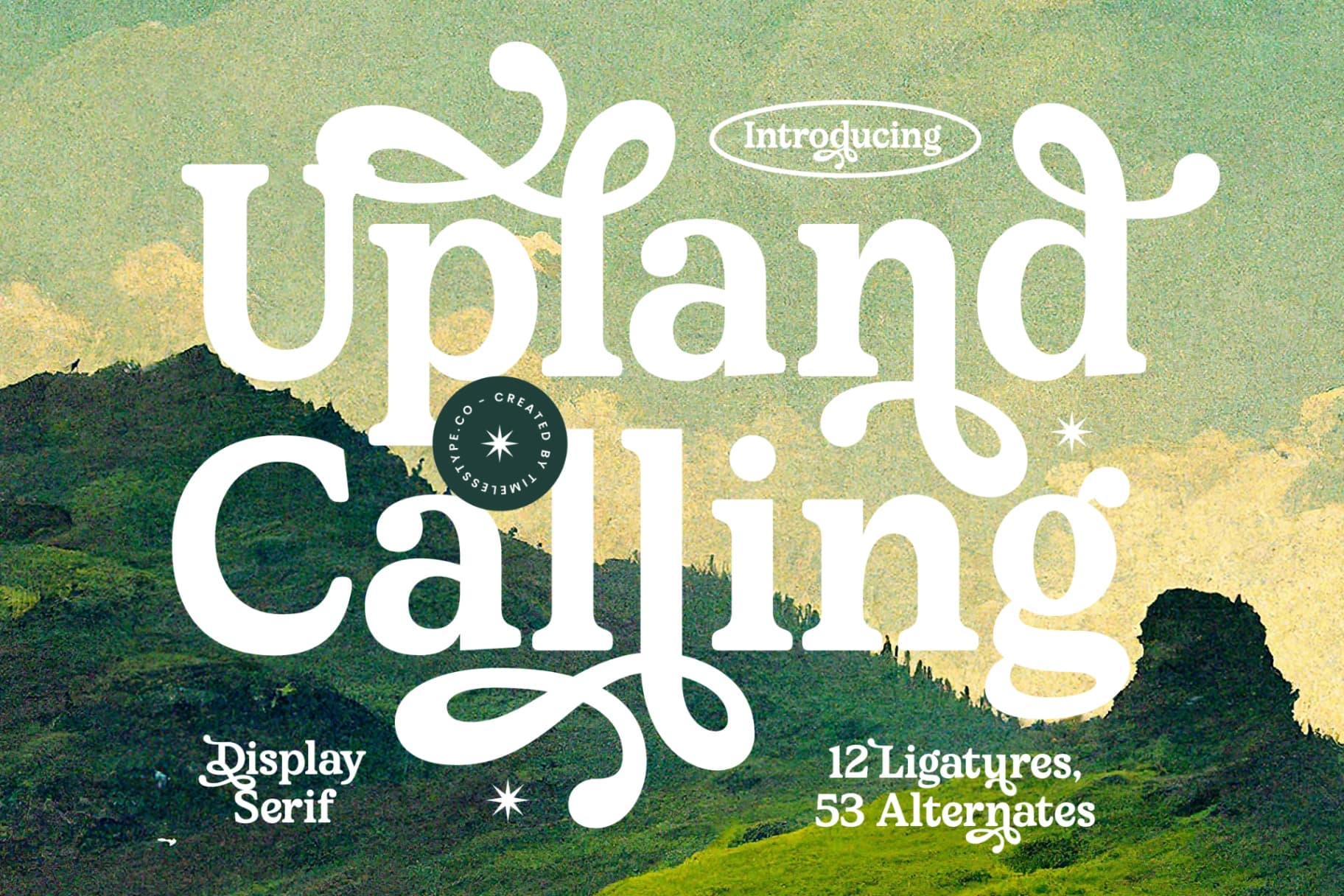 Preview 1 for Upland Calling - Display Serif Font