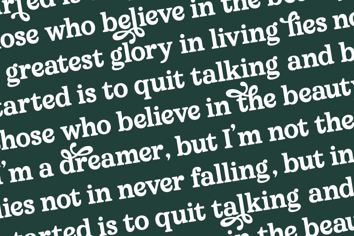 Upland Calling - Display Serif Font font preview 17