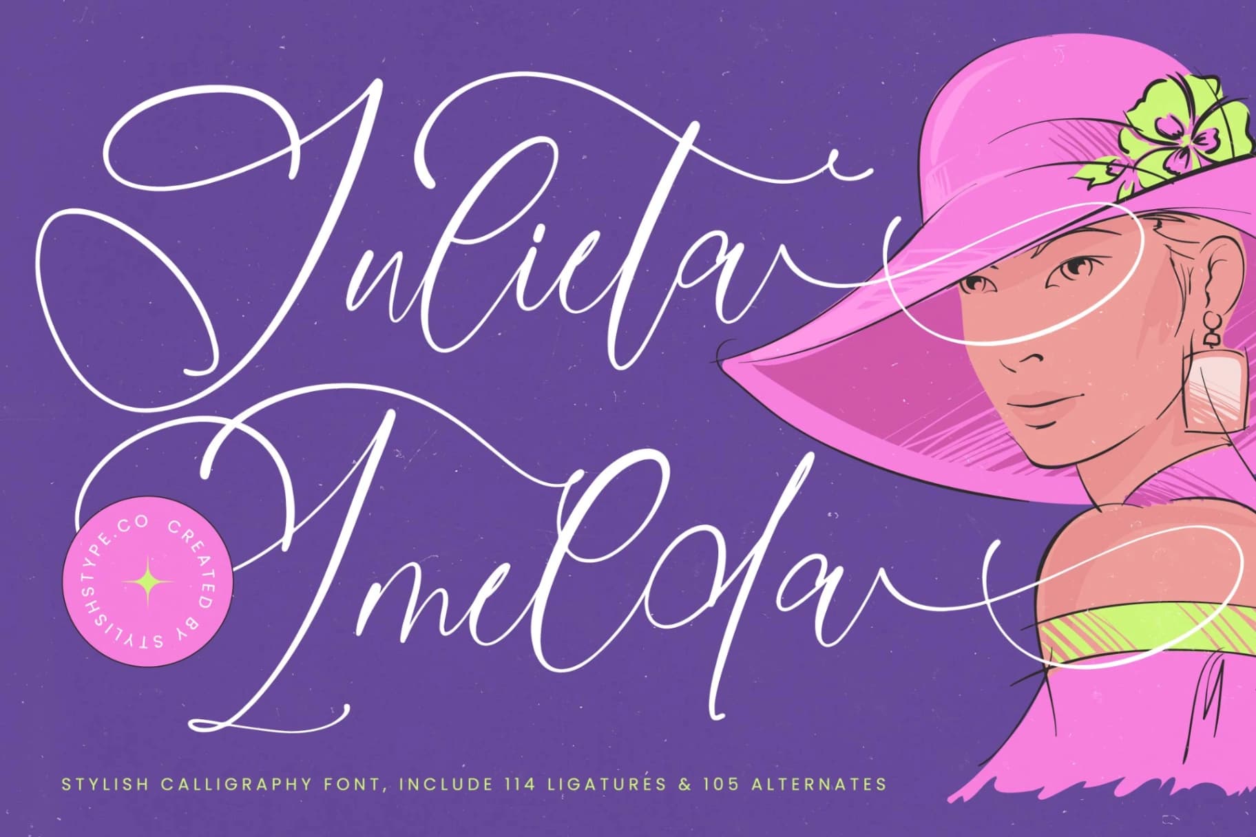 Preview of Julieta Imelda - Stylish Calligraphy Font font