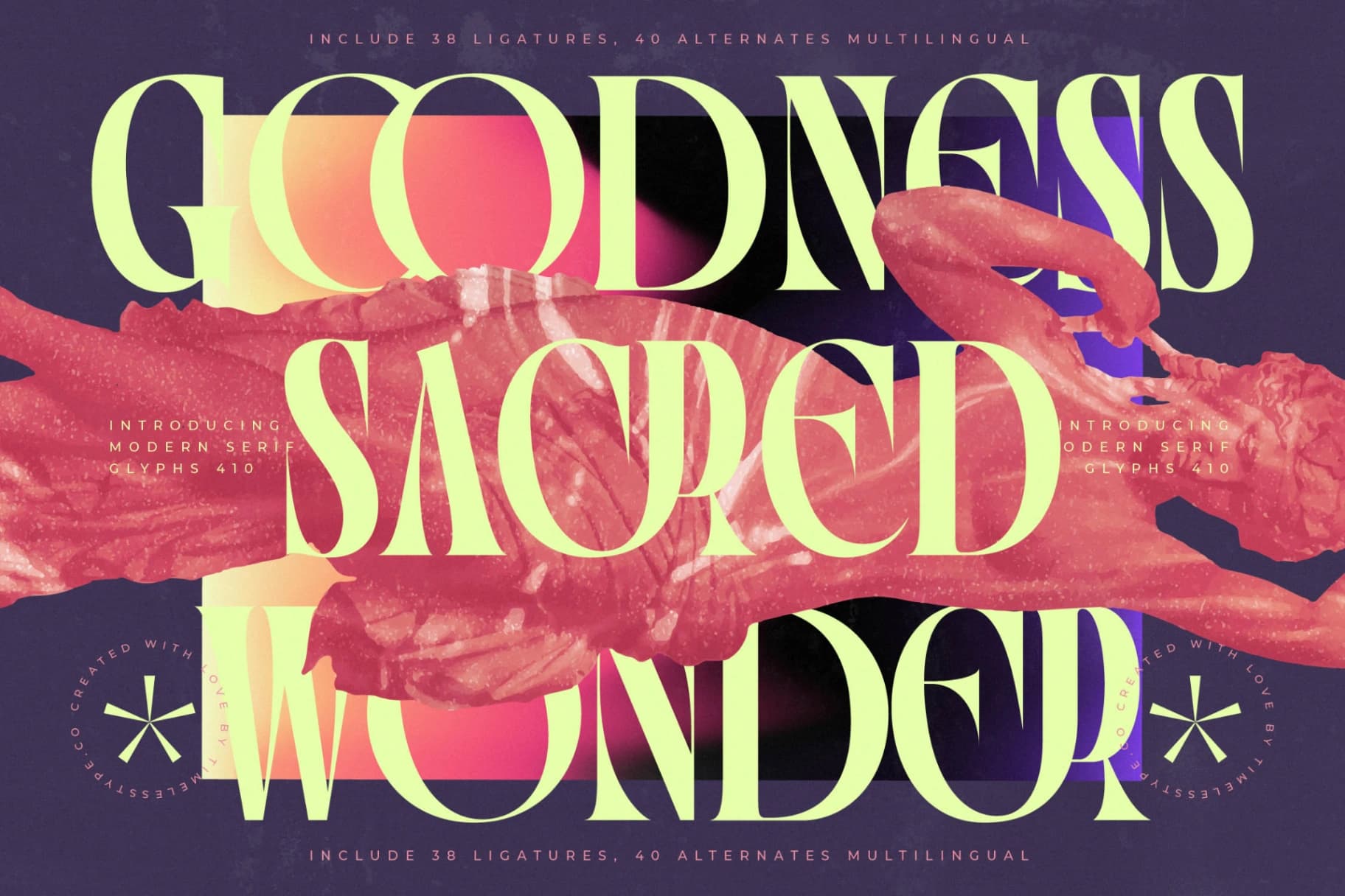 Preview of Goodness Sacred Wonder font