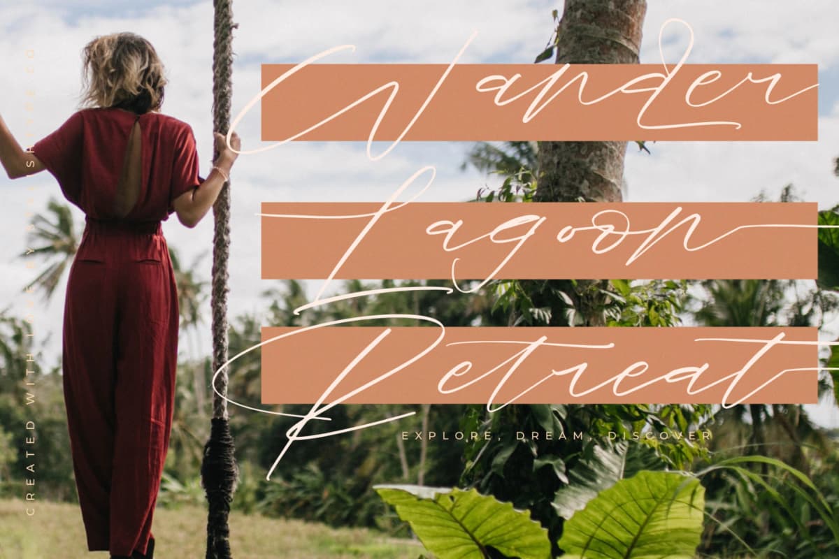 Roterdam Aromatic - Modern Calligraphy Script font preview 13