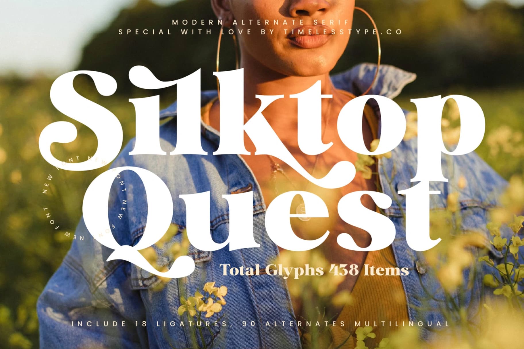 Preview 1 for Silktop Quest - Modern Alternate Serif