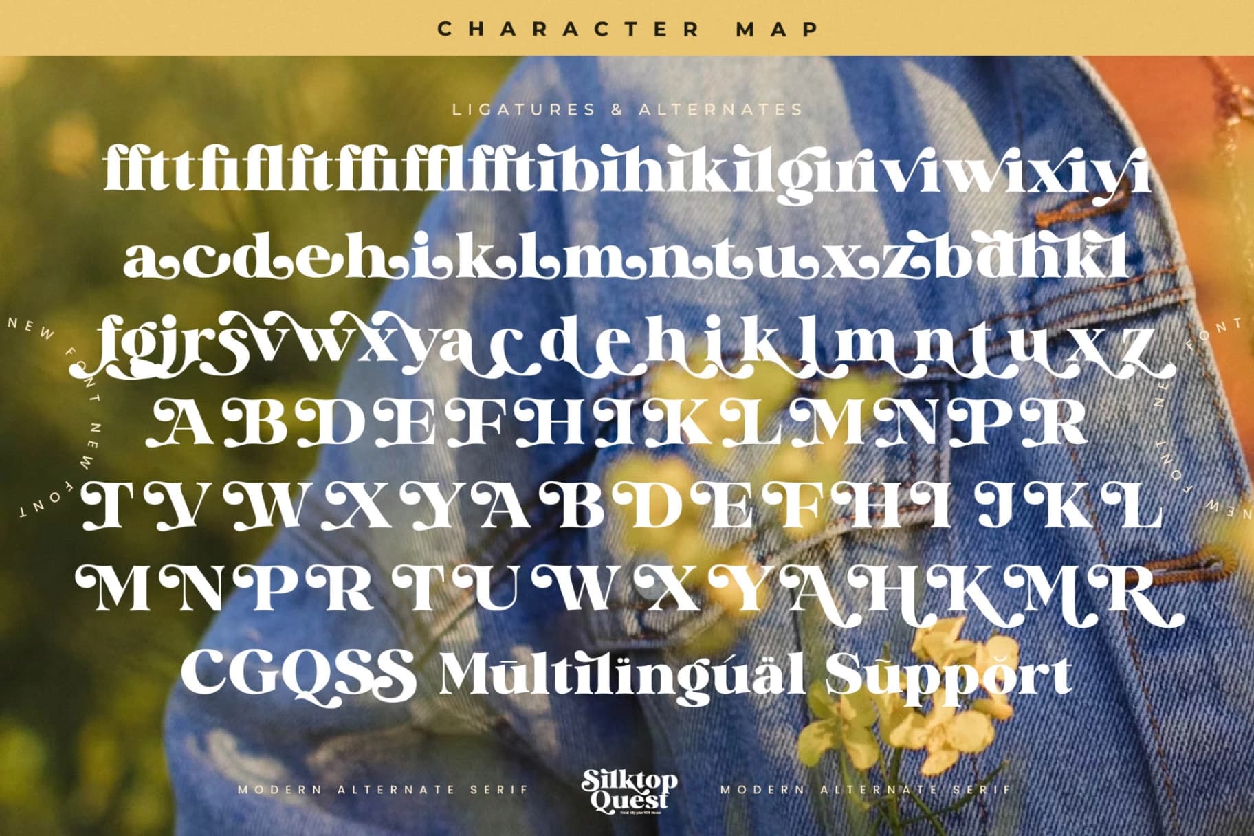 Preview 19 for Silktop Quest - Modern Alternate Serif