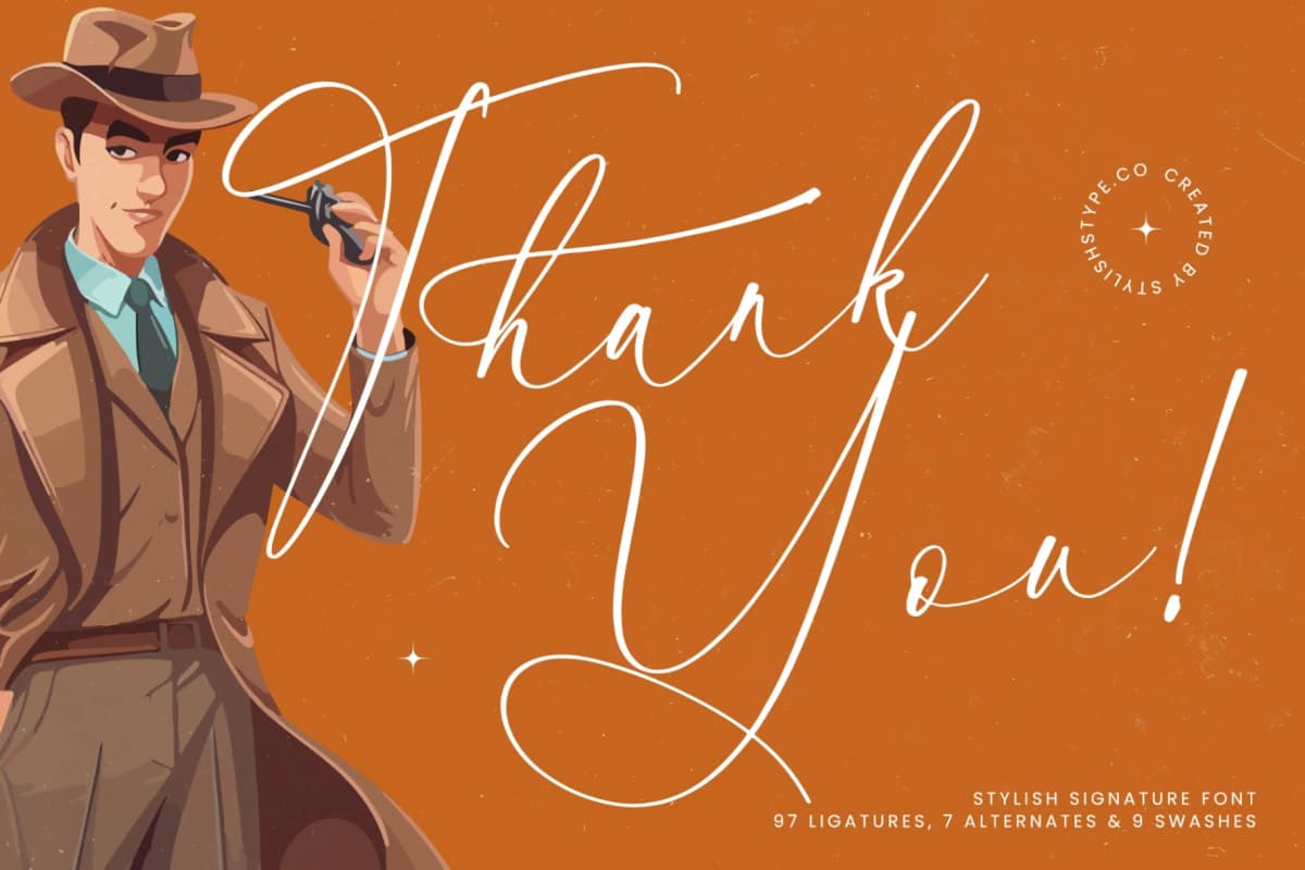 Ambition Master - Stylish Signature Font font preview 20