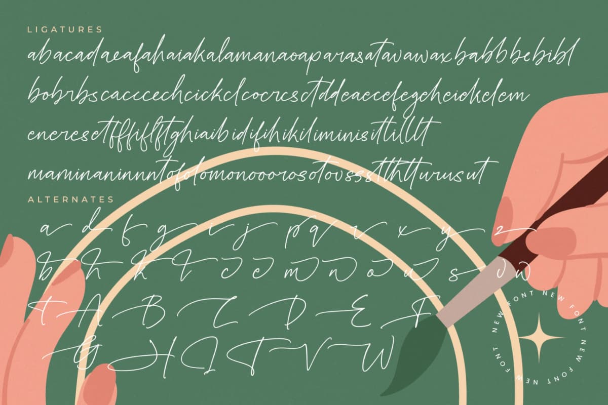 Handcraft Infinites - Modern Handwritten Script font preview 19