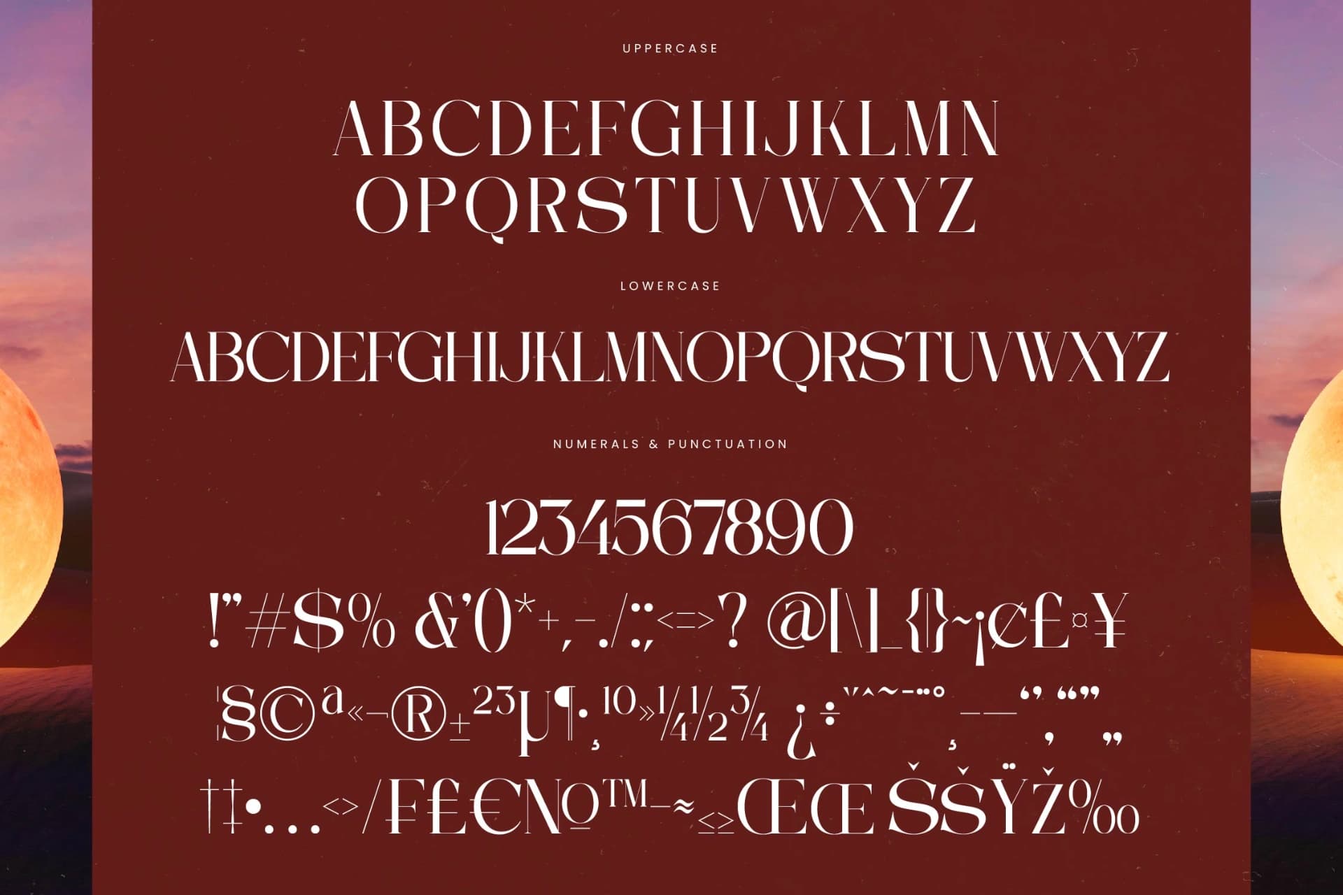 Preview 18 for Moonlit Charm - All Caps Serif Display
